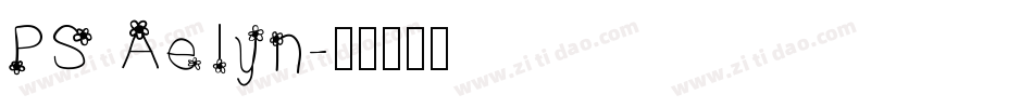 PS Aelyn字体转换